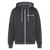 Unisex Comfy Premium Full Zip Hoodie - charcoal grey