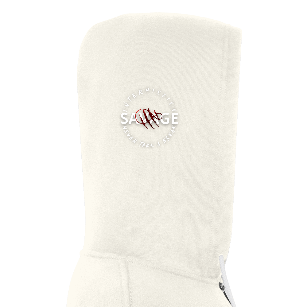 Unisex Comfy Premium Full Zip Hoodie - vintage white