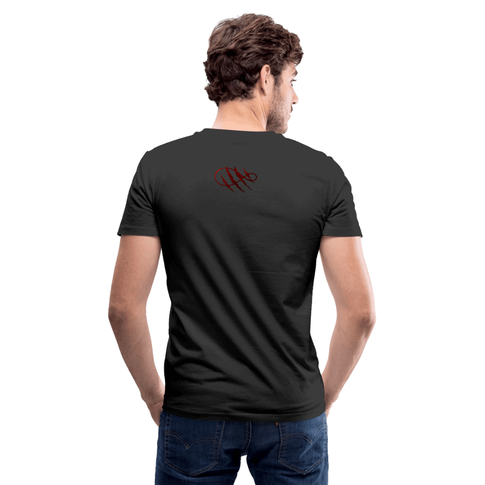 Tri-Back V-Neck T-Shirt - black