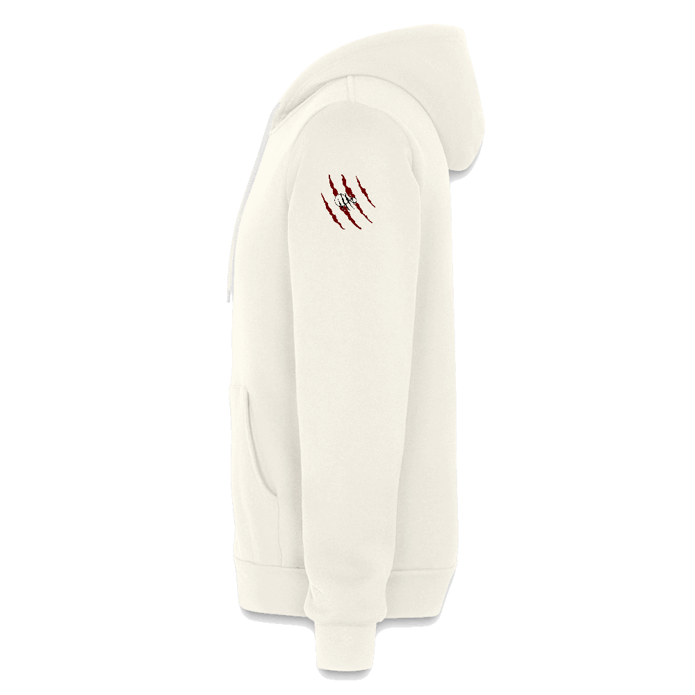 Unisex Comfy Premium Full Zip Hoodie - vintage white