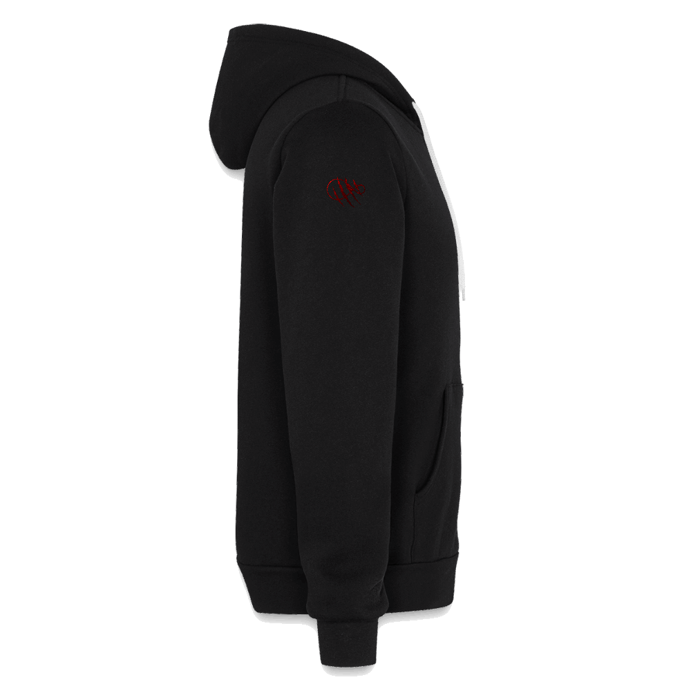 Unisex Comfy Premium Full Zip Hoodie - black