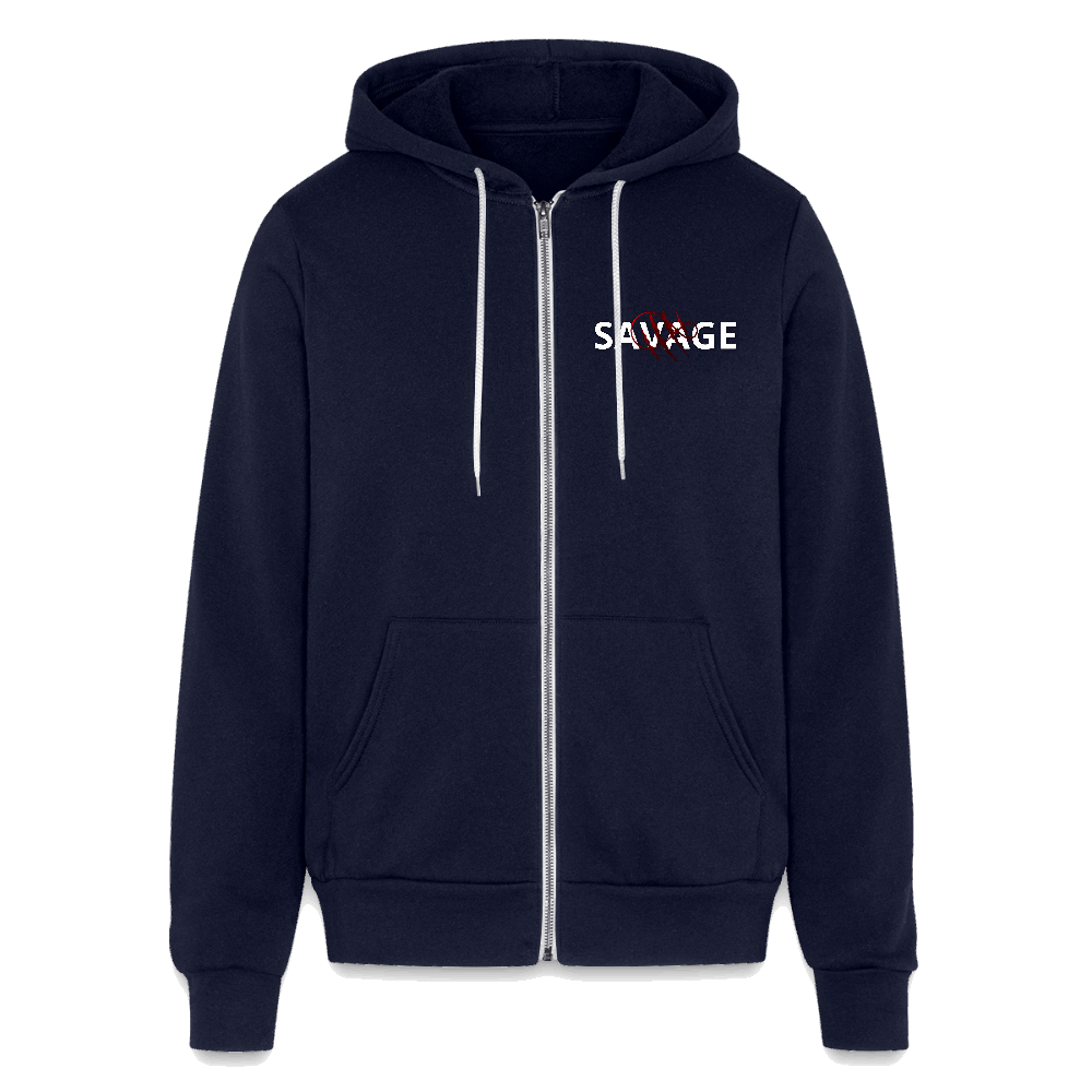 Unisex Comfy Premium Full Zip Hoodie - navy