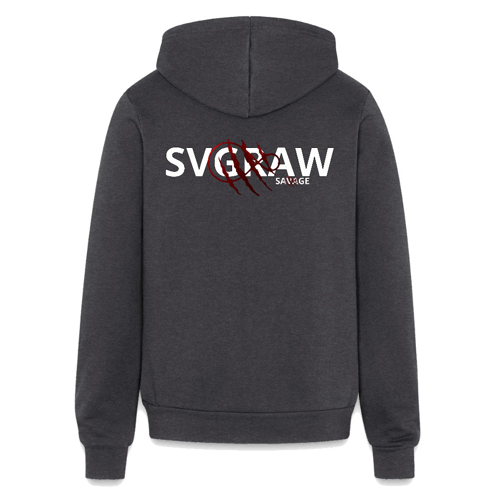 Unisex Comfy Premium Full Zip Hoodie - charcoal grey