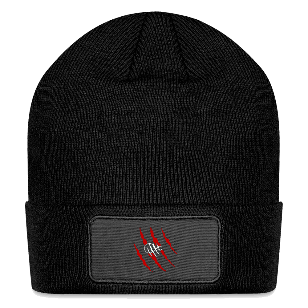 Stay Committed Patch Beanie - black