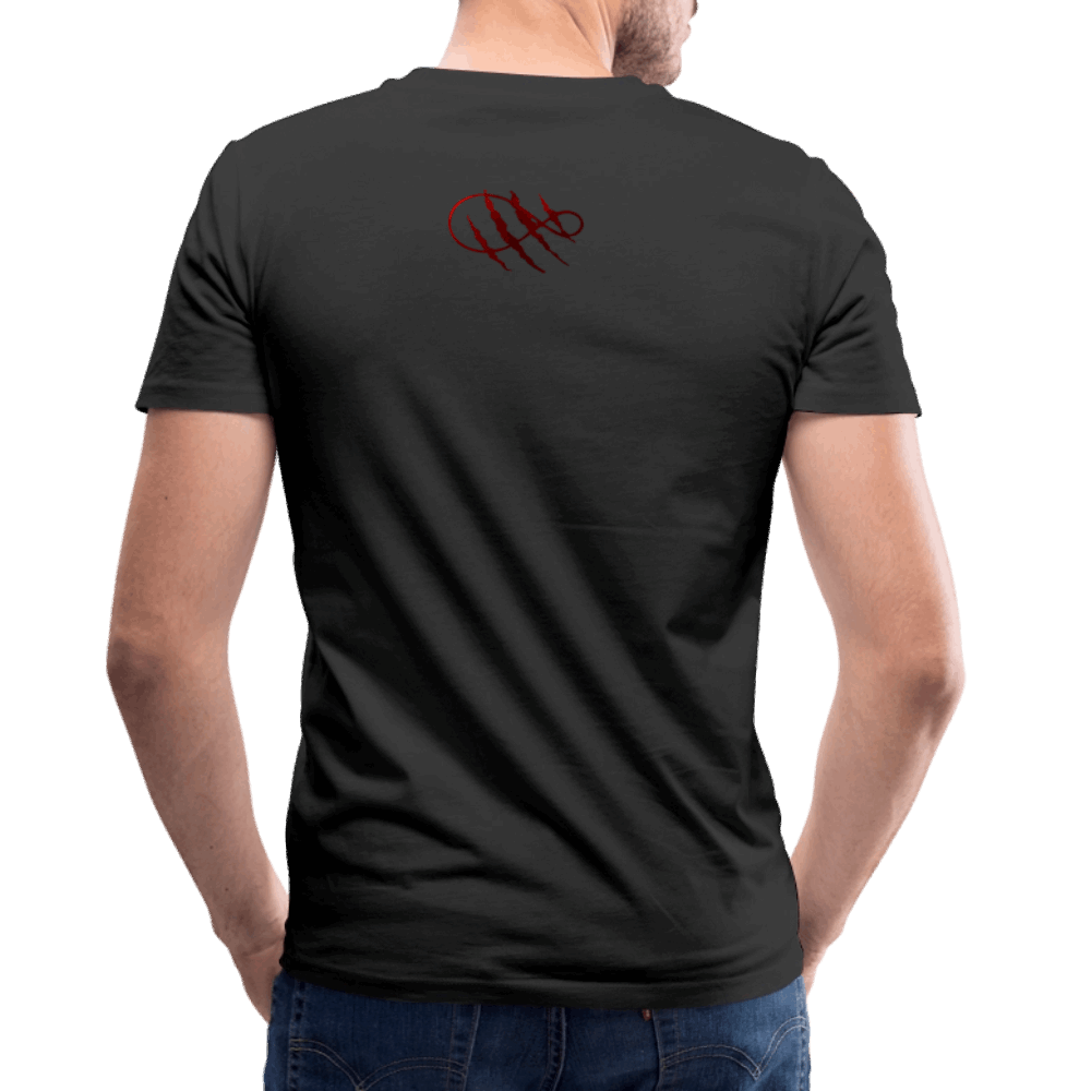 Tri-Back V-Neck T-Shirt - black