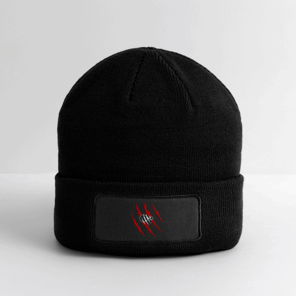 Stay Committed Patch Beanie - black
