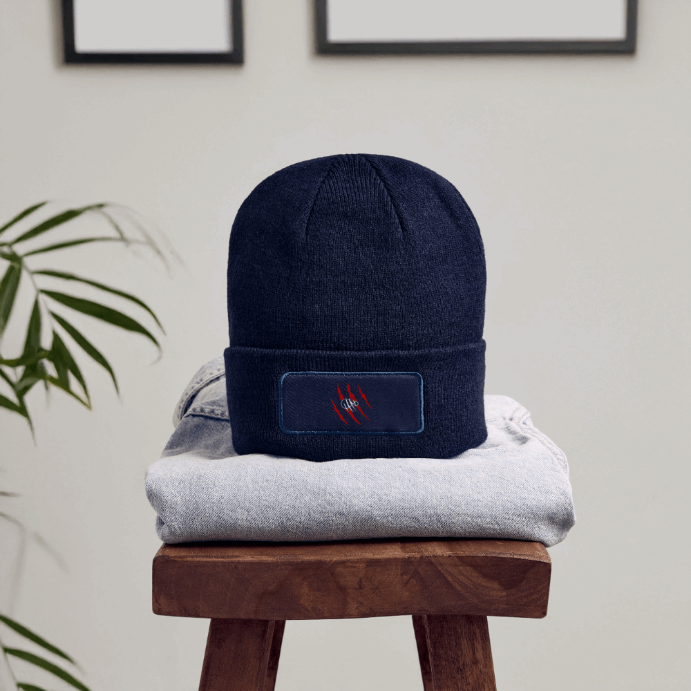 Stay Committed Patch Beanie - navy