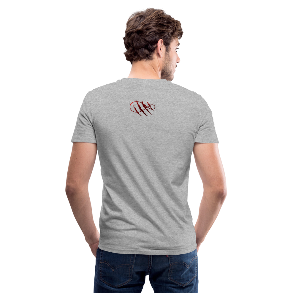 Tri-Back V-Neck T-Shirt - heather gray