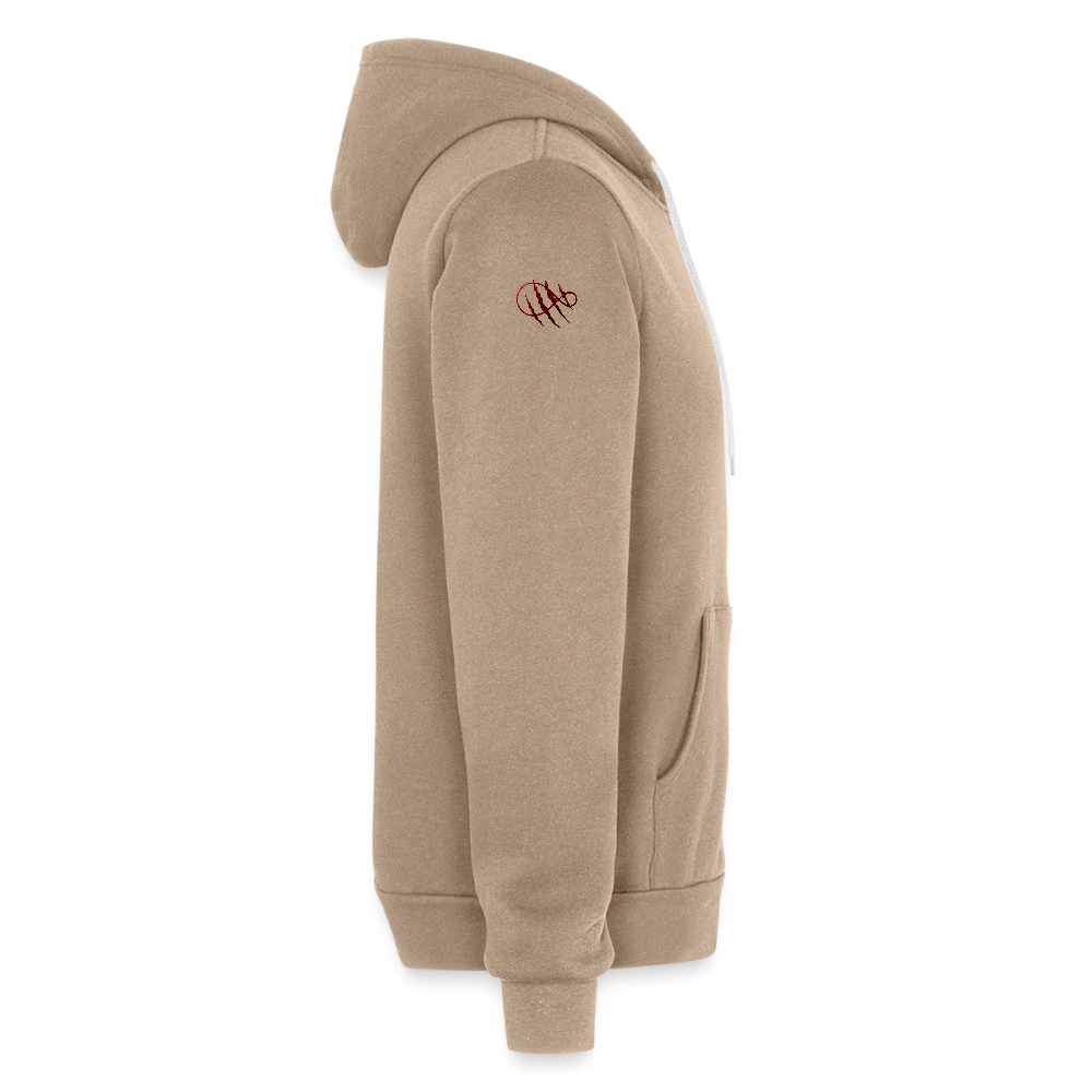 Unisex Comfy Premium Full Zip Hoodie - tan