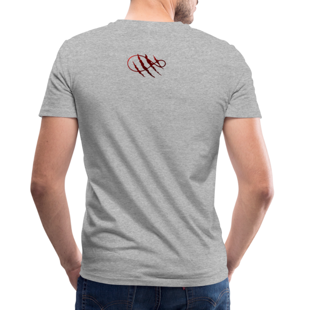 Tri-Back V-Neck T-Shirt - heather gray