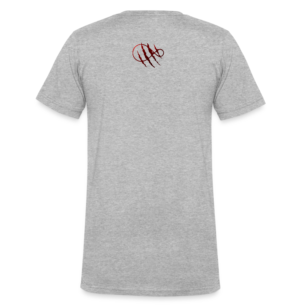 Tri-Back V-Neck T-Shirt - heather gray