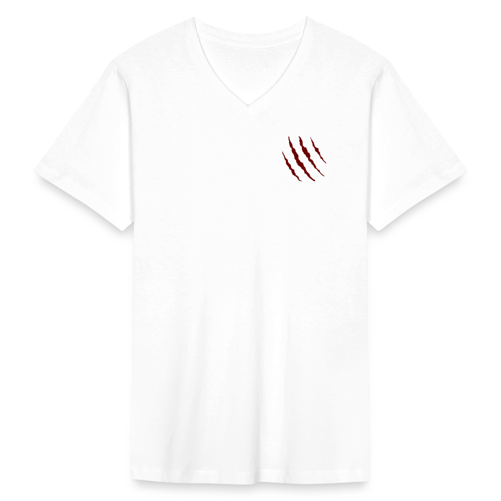 Tri-Back V-Neck T-Shirt - white