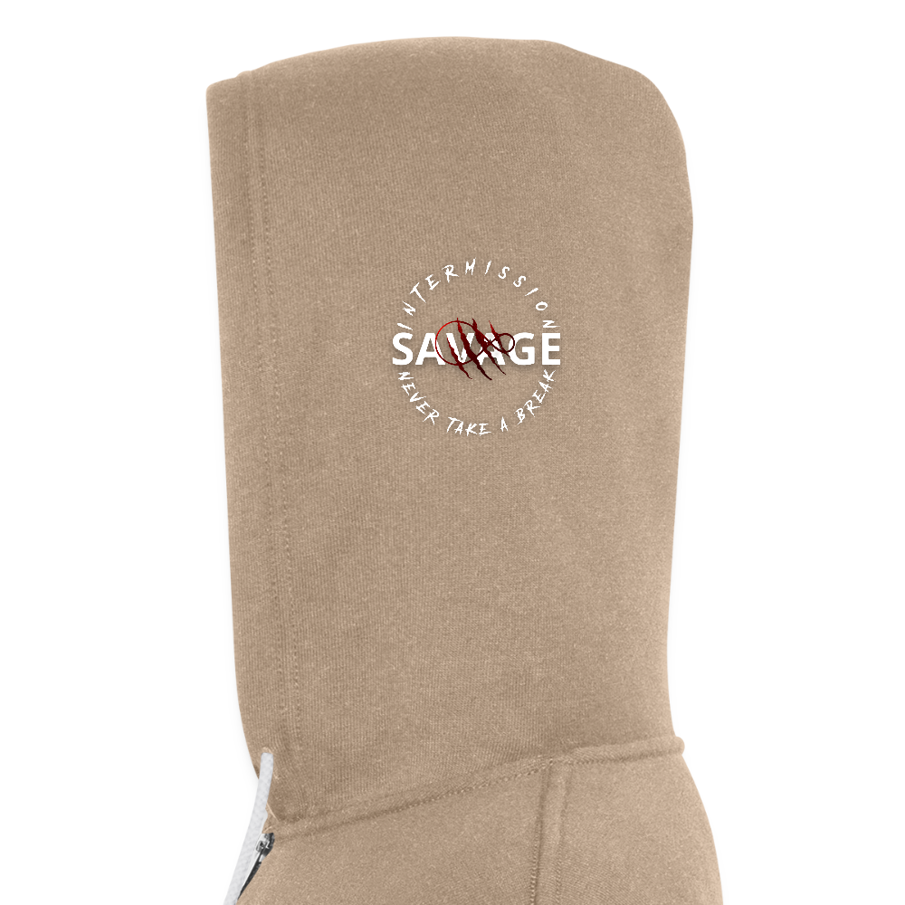 Unisex Comfy Premium Full Zip Hoodie - tan