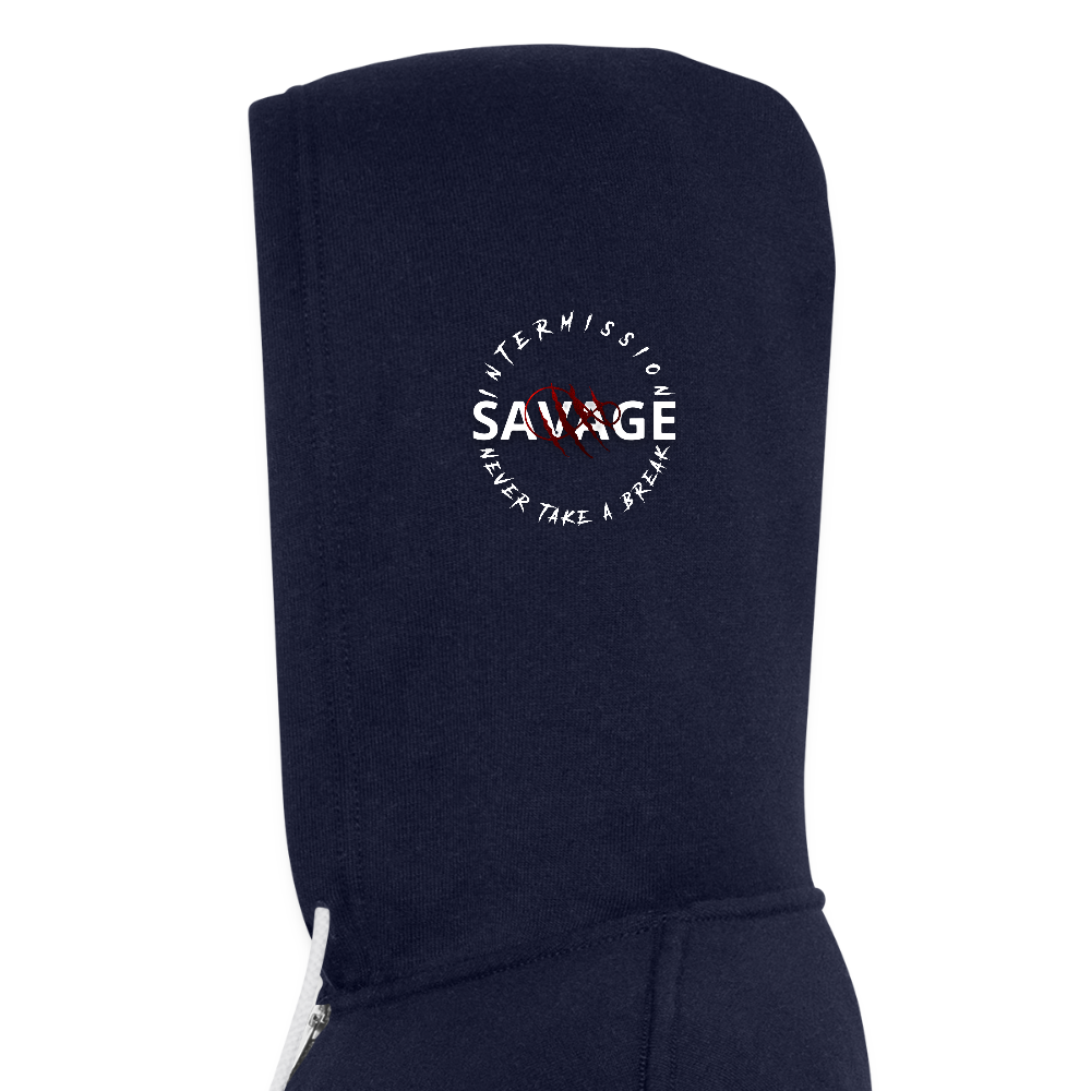 Unisex Comfy Premium Full Zip Hoodie - navy