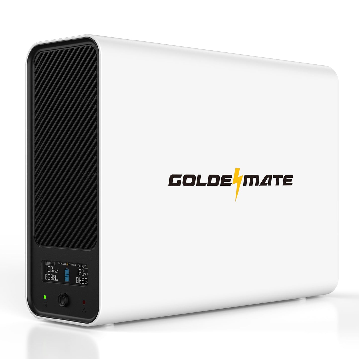 GOLDENMATE 1000VA/800W Lithium UPS Battery Backup and Surge Protector, Backup Battery Power Supply with LiFePO4 Batteries(230.4 Wh), Sinewave UPS System, 10 Years Lifespan, 8 Outlets, LCD Display